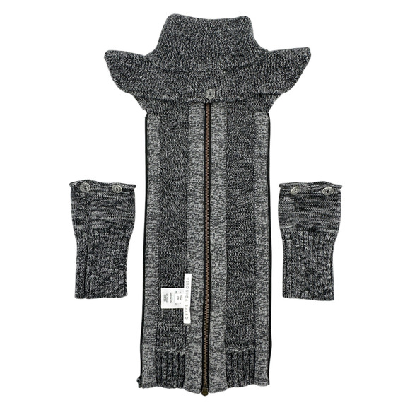 VERONICA BEARD Uptown Black Mélange Wool Dickey & Cuffs - Picture 4 of 8